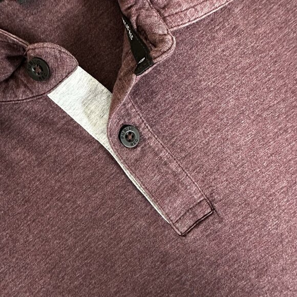 Public Rec Polo Shirt Mens Medium Maroon Short Sleeve Performance Stretch Casual - Picture 4 of 7